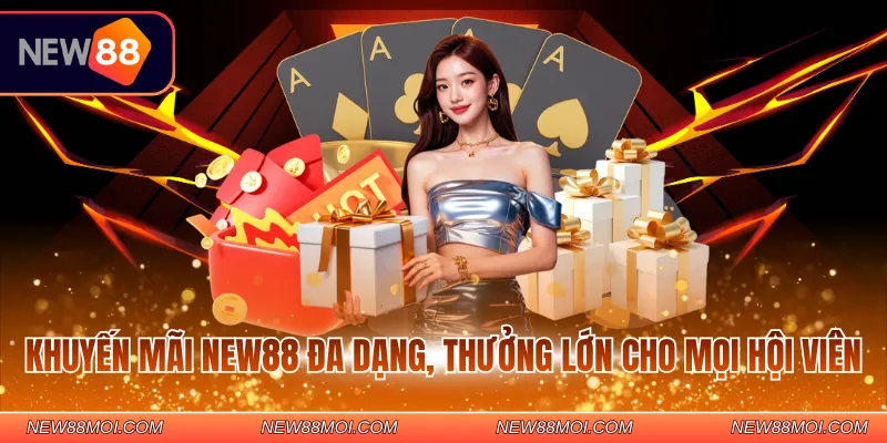 Khuyến mãi NEW88 đa dạng, thưởng lớn cho mọi hội viên
